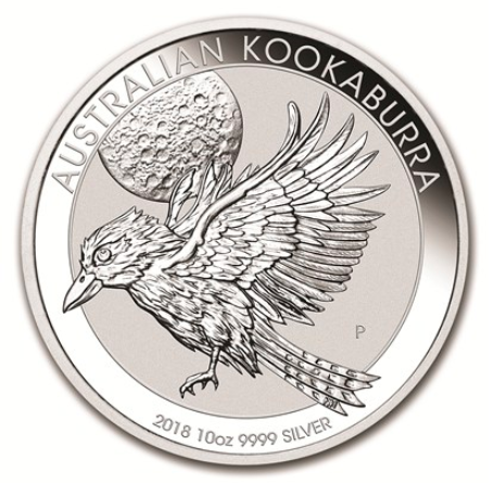 2018澳洲笑鴗鳥銀幣(10 oz)(全新，未流通)